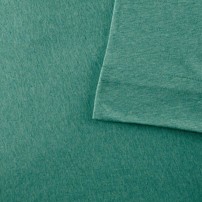 slide 5 of 5, Urban Habitat Heathered Jersey Twin XL Sheet Set - Teal, 1 ct