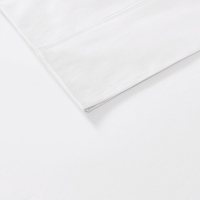 slide 4 of 4, Madison Park 800-Thread-Count Cotton Blend Sateen Queen Sheet Set - White, 6 ct