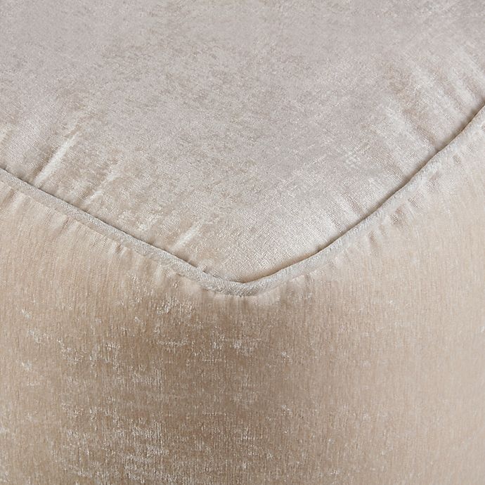 slide 6 of 6, Intelligent Design Aria Chenille Square Pouf - Ivory, 1 ct