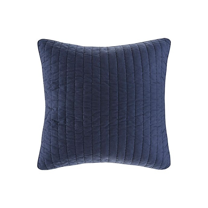 slide 1 of 4, INK+IVY Camila Quilted European Pillow Sham - Navy, 1 ct