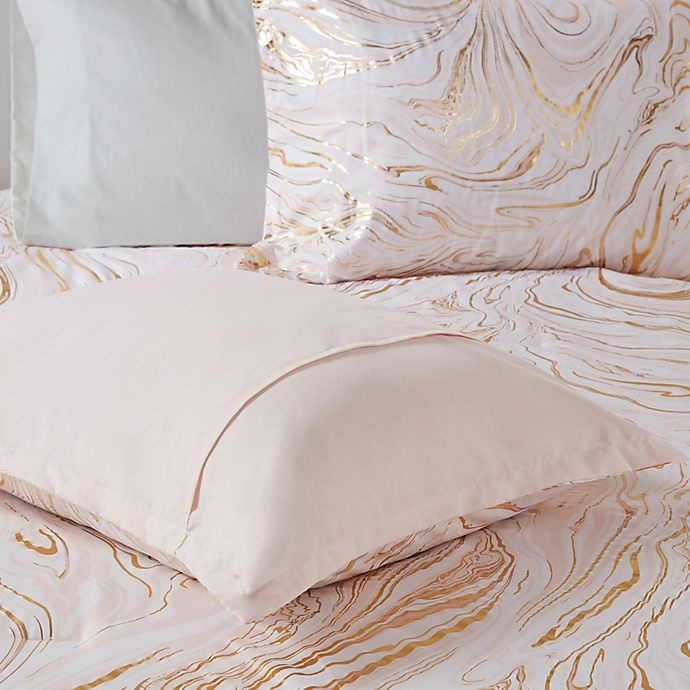 slide 8 of 11, Intelligent Design Rebecca Metallic Printed Full/Queen Comforter Set - Blush/Gold, 5 ct