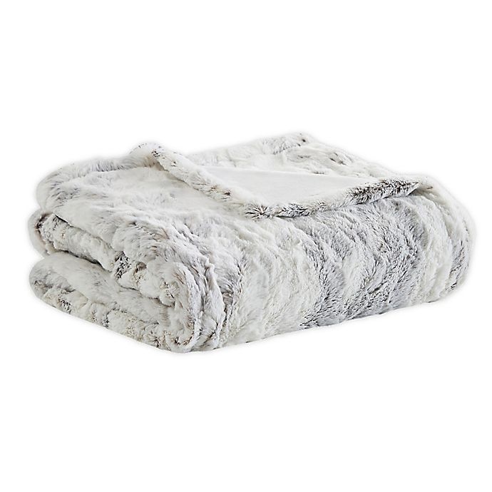 slide 1 of 8, Beautyrest Zuri Oversized Faux Fur Heated Throw - Natural Marble, 1 ct