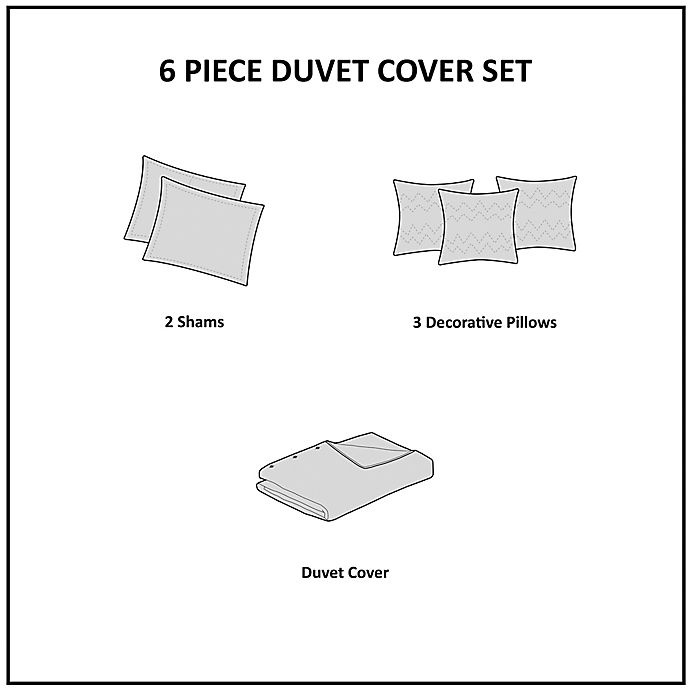 slide 6 of 12, Madison Park Palmer Faux Suede King/California King Duvet Cover Set - Natural, 6 ct