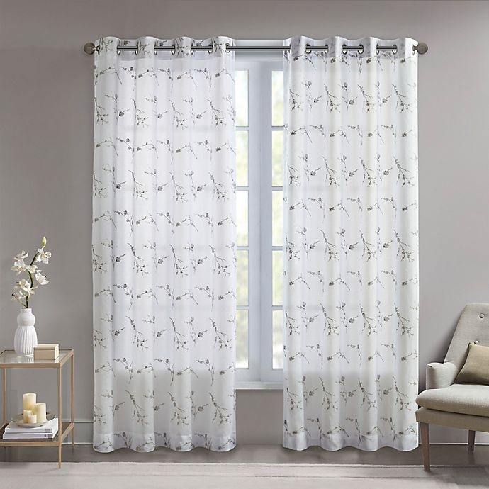 slide 1 of 7, Madison Park Meredith Grommet Light Filtering Window Curtain Panel - Natural, 84 in