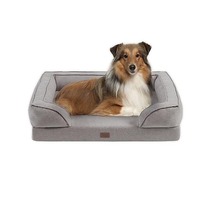 slide 1 of 3, Martha Stewart Bella Large Memory Foam Dog Couch - Grey, 1 ct