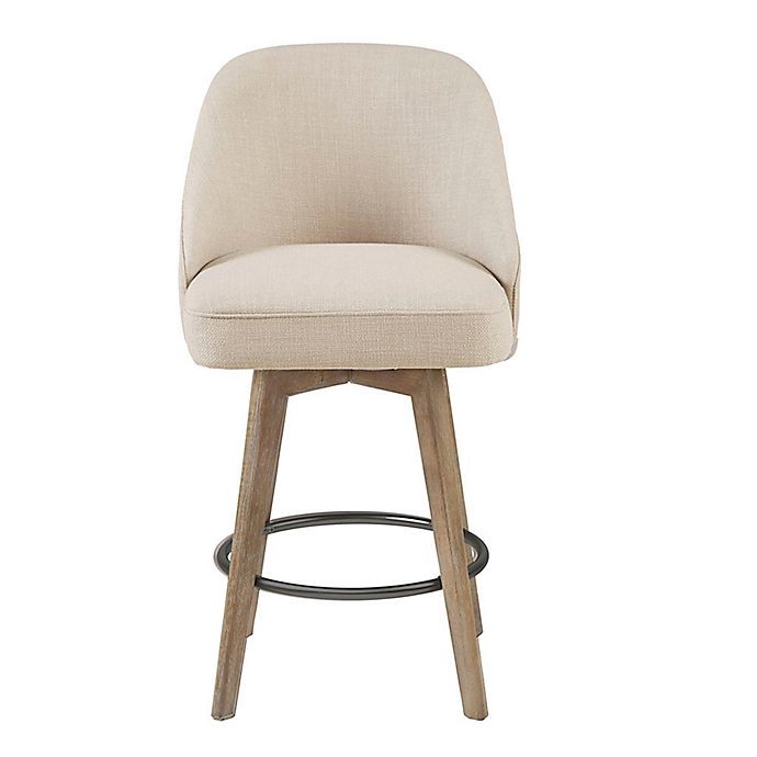 slide 3 of 8, Madison Park Pearce Counter Stool with Swivel Seat - Sand, 1 ct