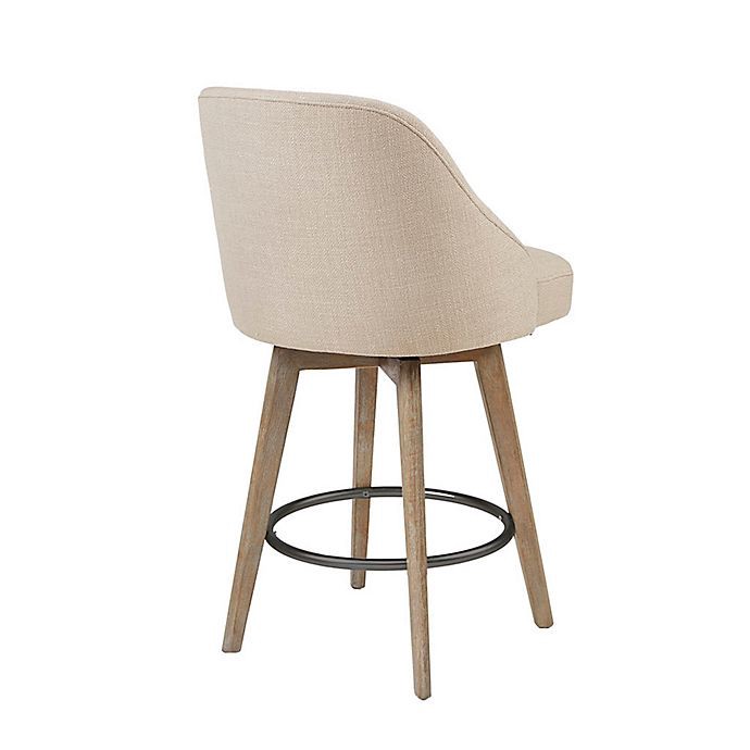 slide 5 of 8, Madison Park Pearce Counter Stool with Swivel Seat - Sand, 1 ct