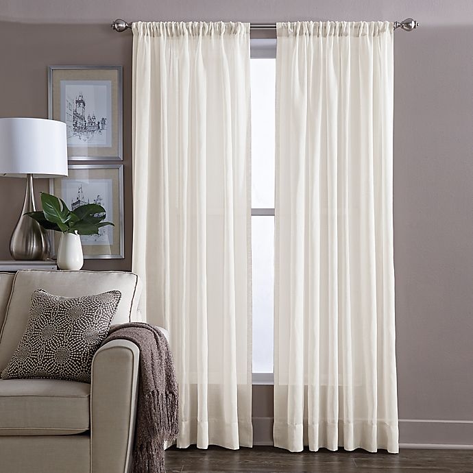 slide 1 of 1, Wamsutta Sheer Window Curtain Panel - Ivory, 84 in