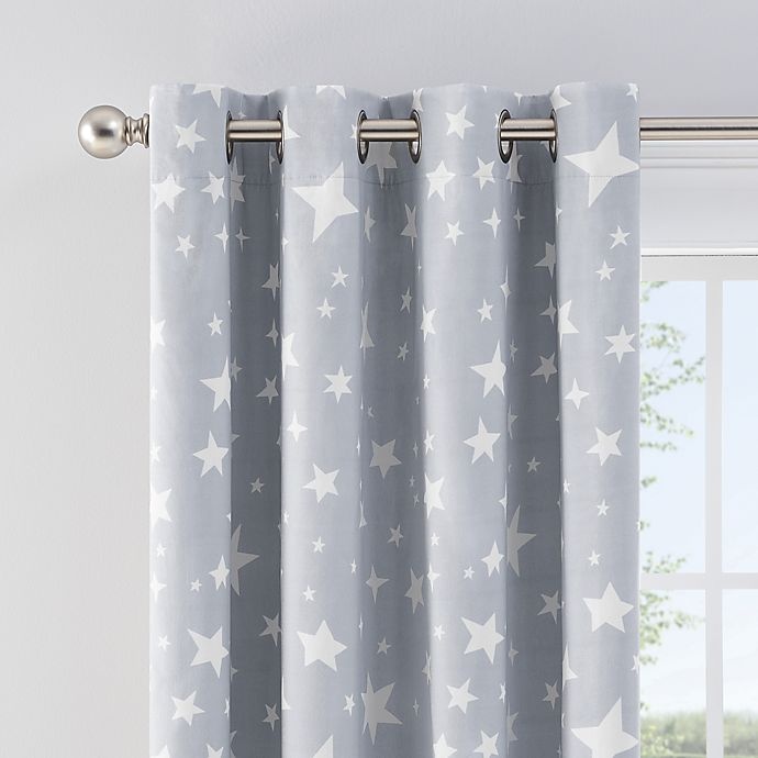 slide 2 of 6, Marmalade Twinkle Grommet 100% Blackout Window Curtain Panel - Grey, 84 in