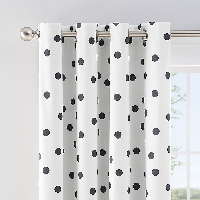 slide 2 of 6, Marmalade Sutton Grommet 100% Blackout Window Curtain Panel - Black/White, 63 in