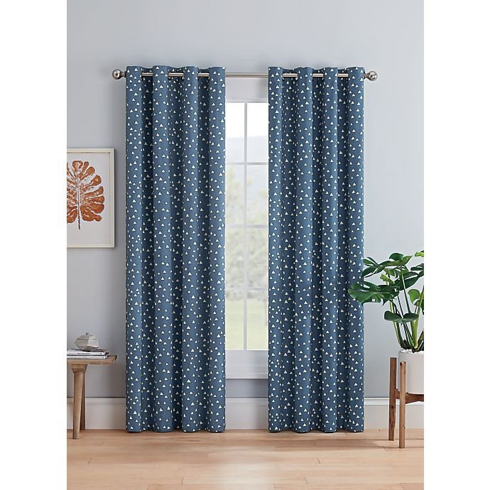 slide 1 of 6, Marmalade Issa Grommet 100% Blackout Window Curtain Panel - Navy, 63 in