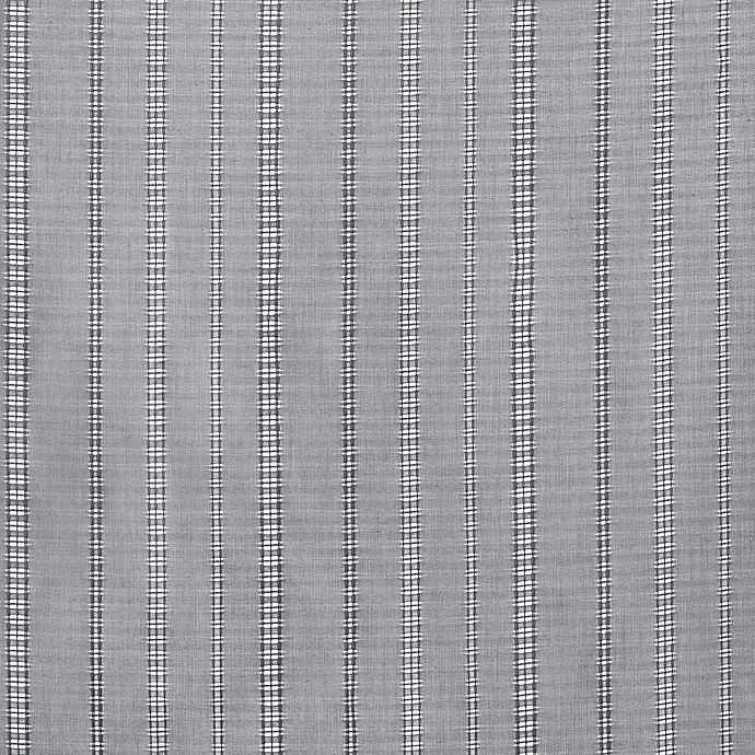 slide 2 of 3, Bee & Willow Home Eyelet Stripe Rod Pocket Window Curtain Panel - Grey, 108 in
