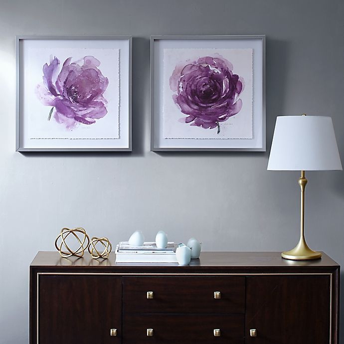 slide 5 of 5, Madison Park Signature Purple Ladies Rose Framed Wall Art, 2 ct