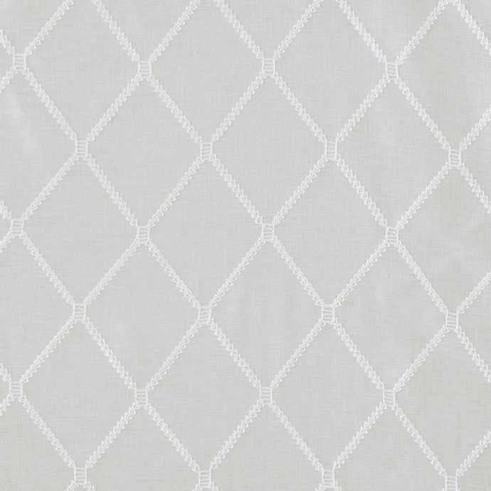 slide 6 of 8, Madison Park Irina Diamond Sheer Waterfall Window Valance - White, 1 ct