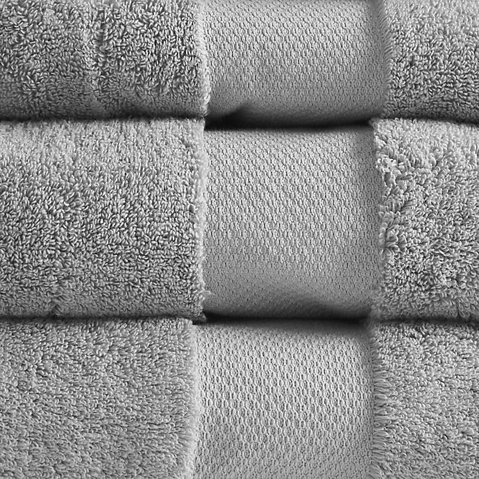 slide 3 of 4, Madison Park Signature Turkish Cotton Bath Towels - Silver, 6 ct