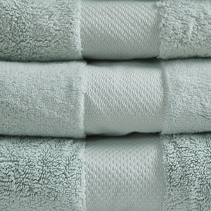 slide 2 of 4, Madison Park Signature Turkish Cotton Bath Towels - Seafoam, 6 ct