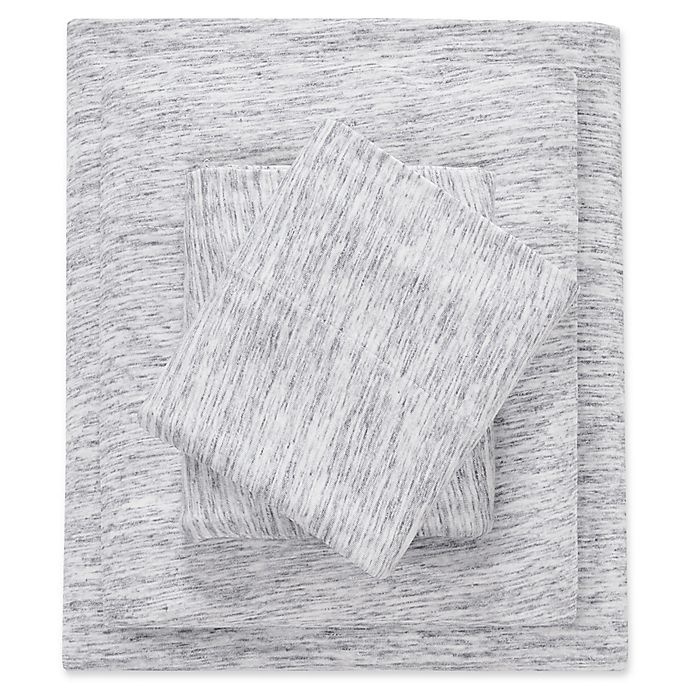 slide 2 of 4, Urban Habitat Space-Dyed Cotton Jersey Knit Twin XL Sheet Set - Grey, 1 ct