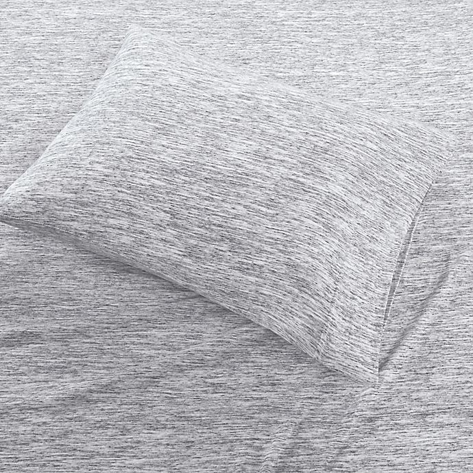 slide 4 of 4, Urban Habitat Space-Dyed Cotton Jersey Knit Twin XL Sheet Set - Grey, 1 ct