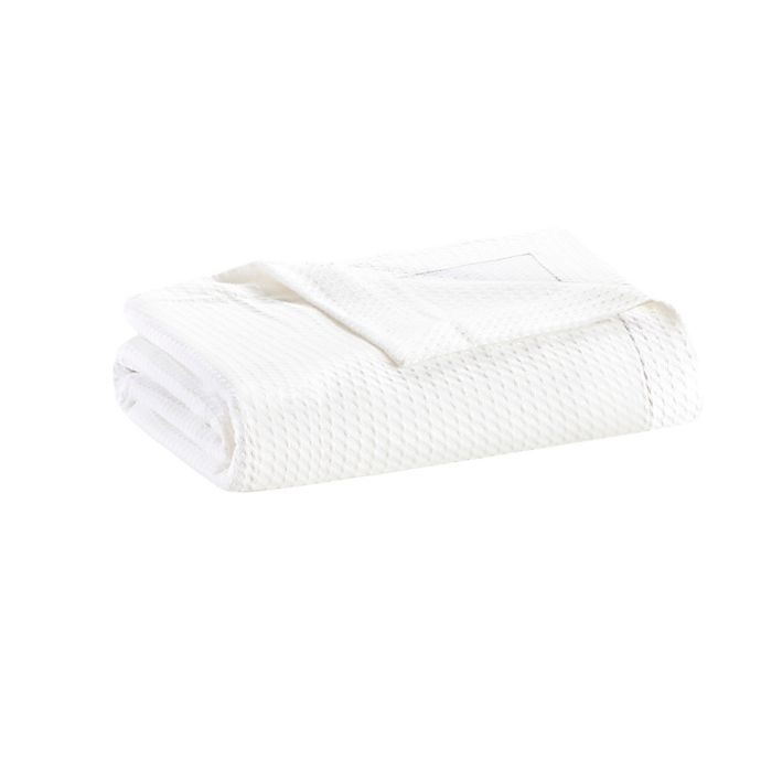 slide 1 of 3, Madison Park Egyptian Cotton Twin Blanket - White, 1 ct