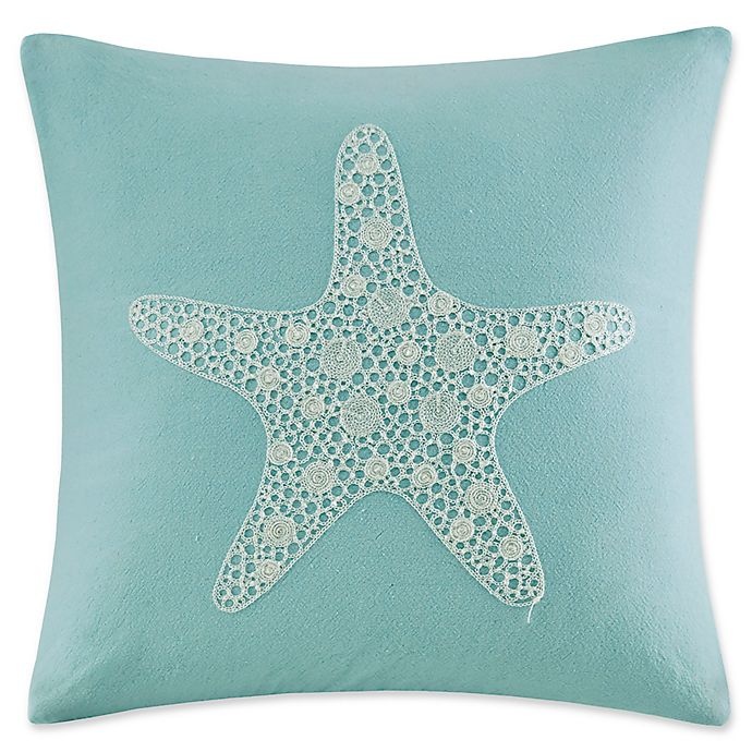 slide 1 of 2, Harbor House Canon Beach Embroidered Starfish Square Throw Pillow, 1 ct
