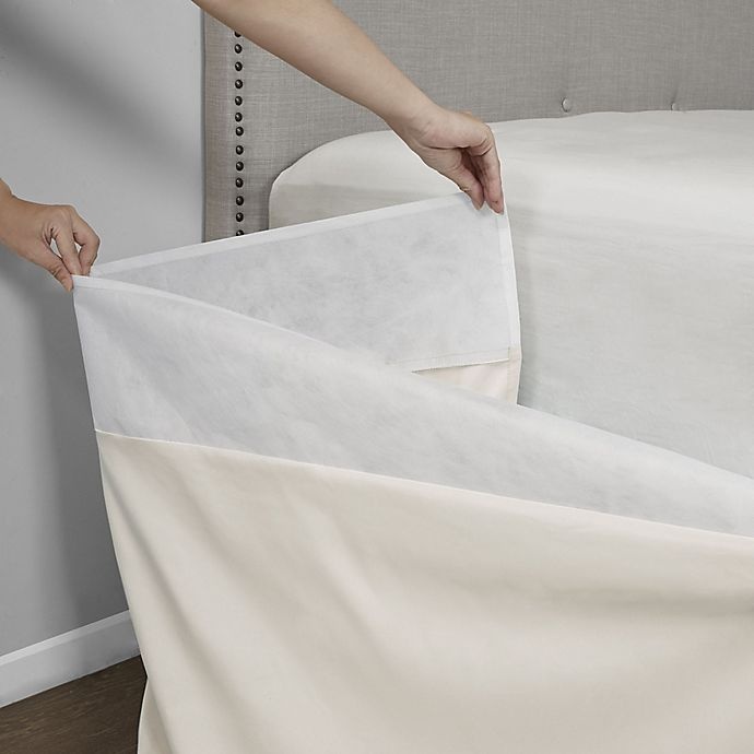 slide 9 of 12, Madison Park Simple Fit Wrap-Around Adjustable Bed Skirt - Ivory, 1 ct