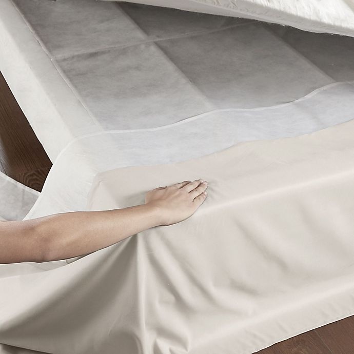 slide 5 of 12, Madison Park Simple Fit Wrap-Around Adjustable Bed Skirt - Ivory, 1 ct