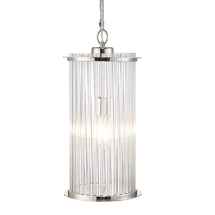 slide 1 of 1, Madison Park Signature Beckton 1-Light Pendant Light - Silver with Glass Shade, 1 ct