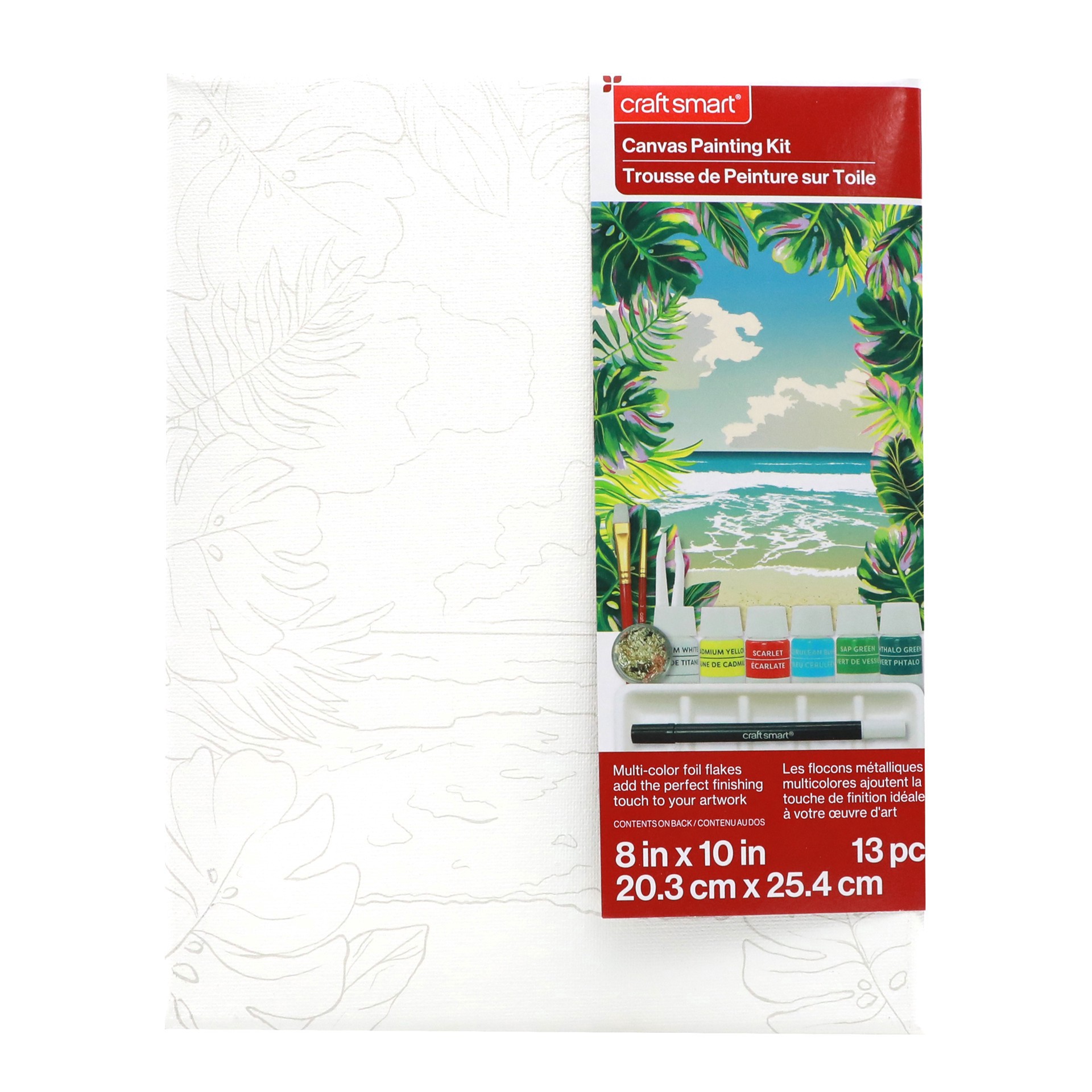 slide 4 of 5, 8" X 10" Tropical Beach Canvas Painting Kit By Craft Smart, 8 in x 10 in