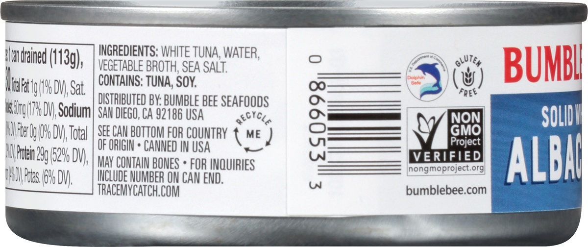 slide 10 of 10, Bumble Bee Solid White Albacore Tuna in Water - 5oz, 