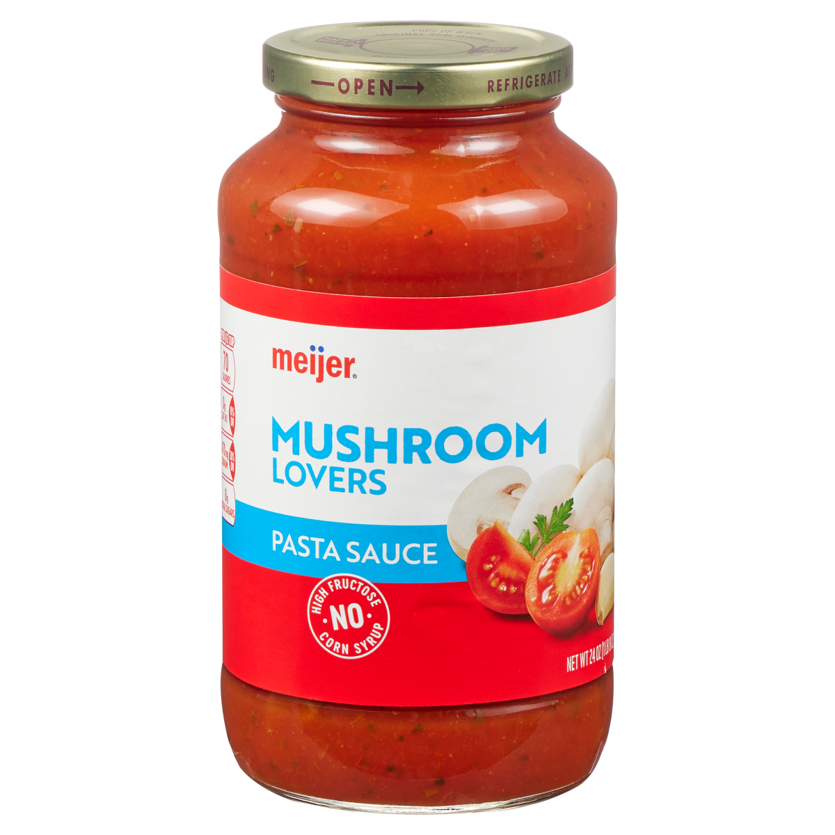 slide 1 of 17, Meijer Mushroom Lovers Pasta Sauce, 24 oz