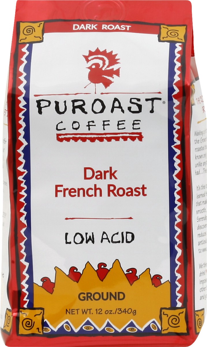 slide 7 of 11, Puroast Ground Dark Roast Low Acid Dark French Roast Coffee 12 oz, 12 oz