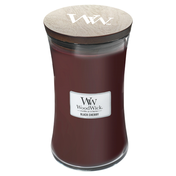 slide 1 of 1, Woodwick Large Jar Candle Black Cherry, 21.5 oz