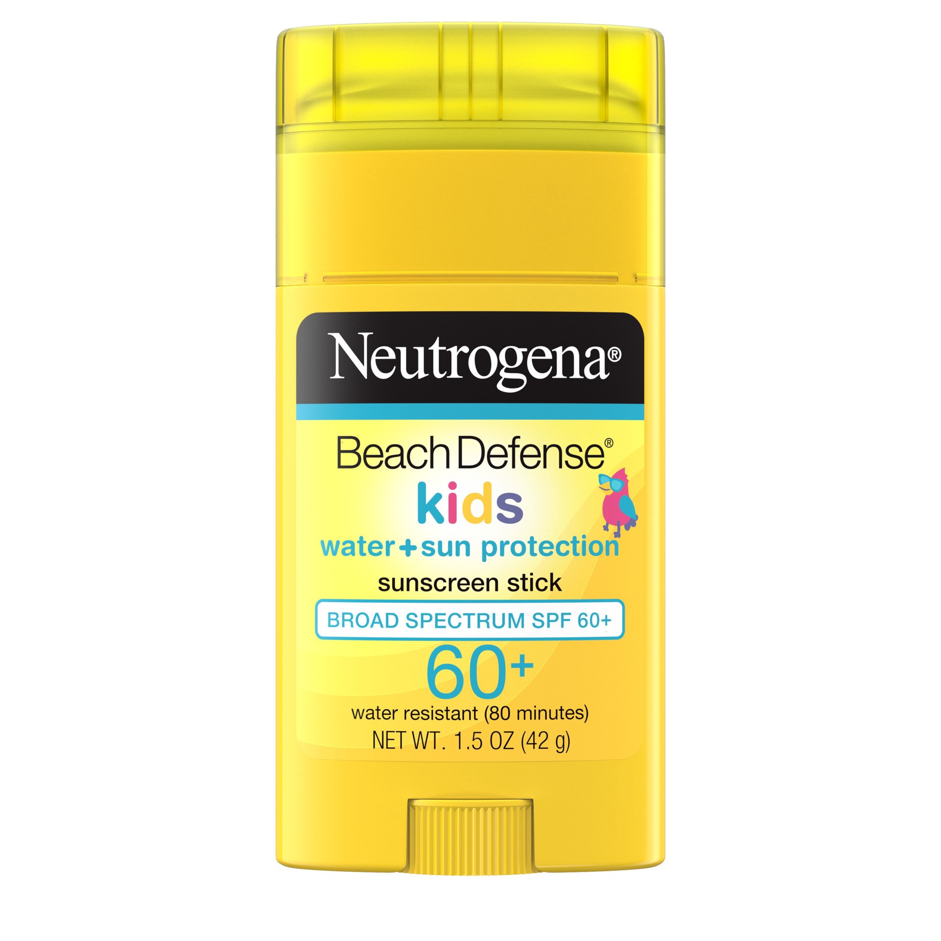 slide 2 of 12, Neutrogena Beach Defense Kids Sunscreen Stick with Broad Spectrum SPF 60+, 1.5 Oz, 1.5 oz