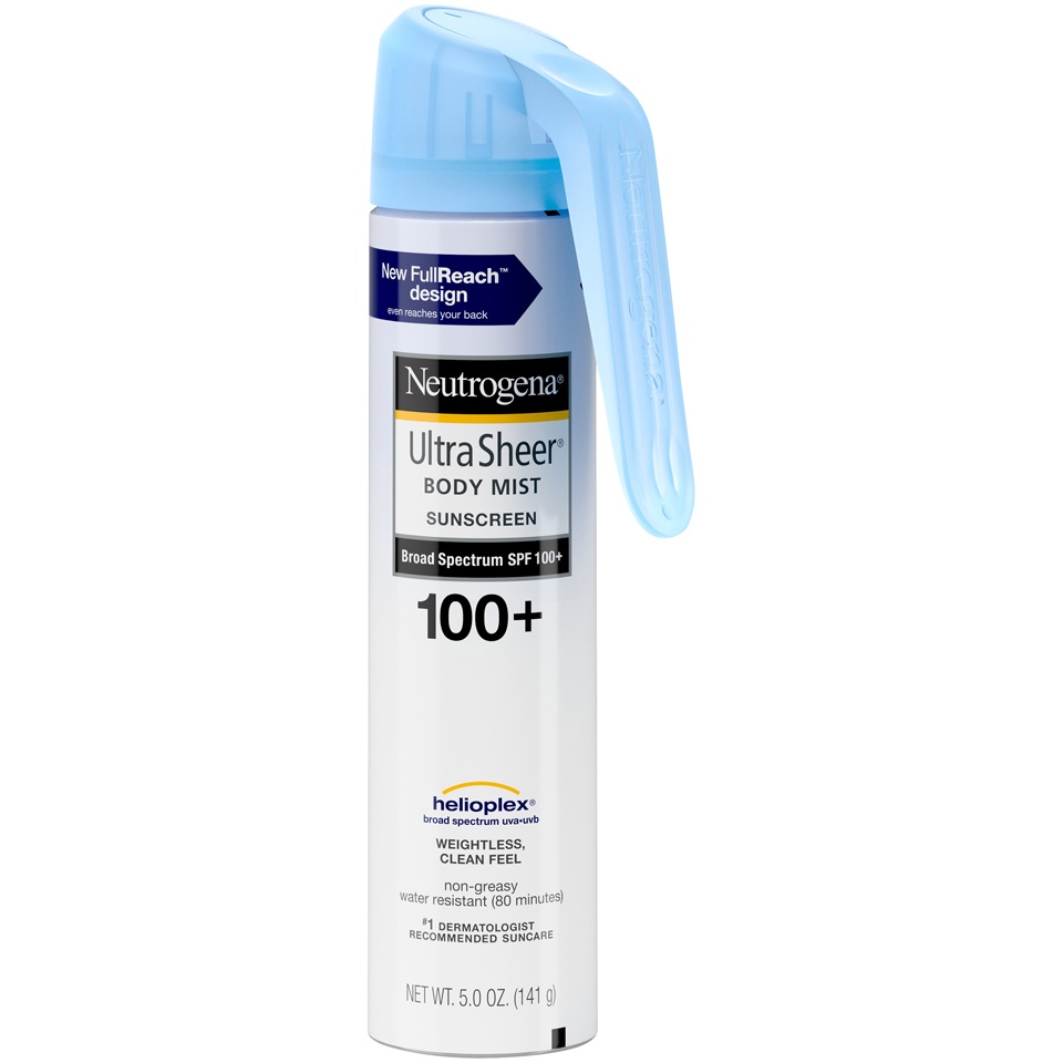 slide 1 of 10, Neutrogena Ultra Sheer Lightweight Sunscreen Spray - SPF 100+, 5 oz