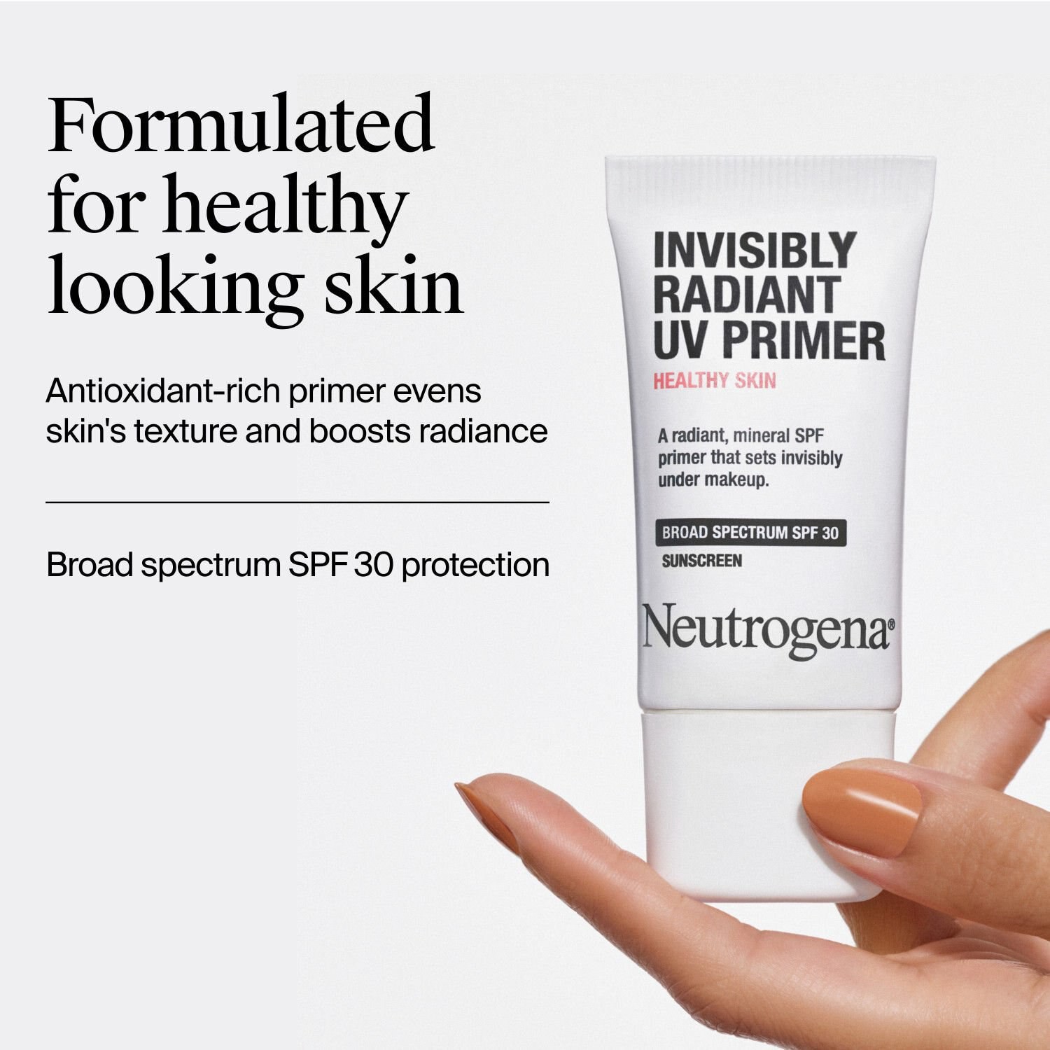 slide 4 of 4, Neutrogena Healthy Skin Invisibly Radiant UV Primer SPF 30, 1 Fl. Oz, 1 oz