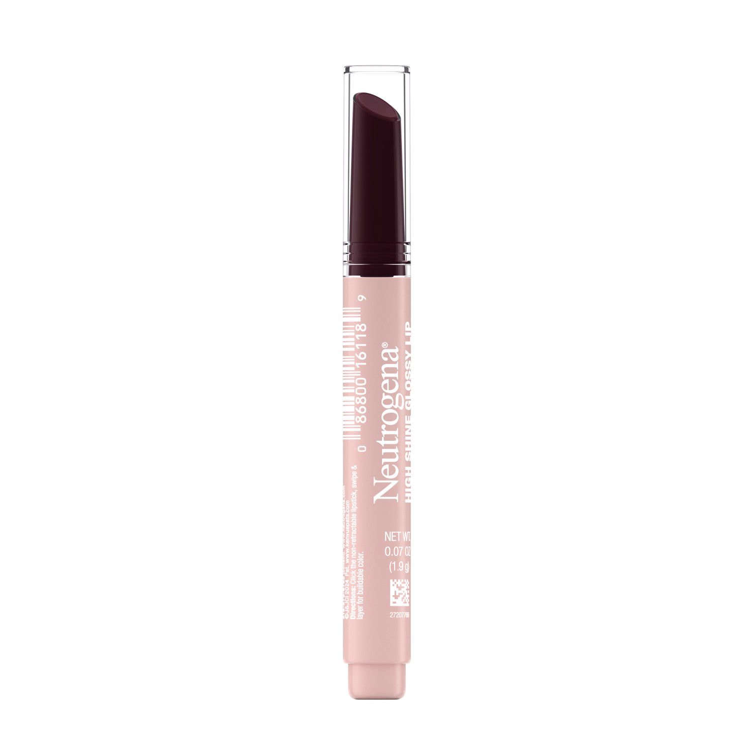 slide 2 of 4, Neutrogena High Shine Glossy Lip, Black Dahlia, 0.07 Oz, 1 ct