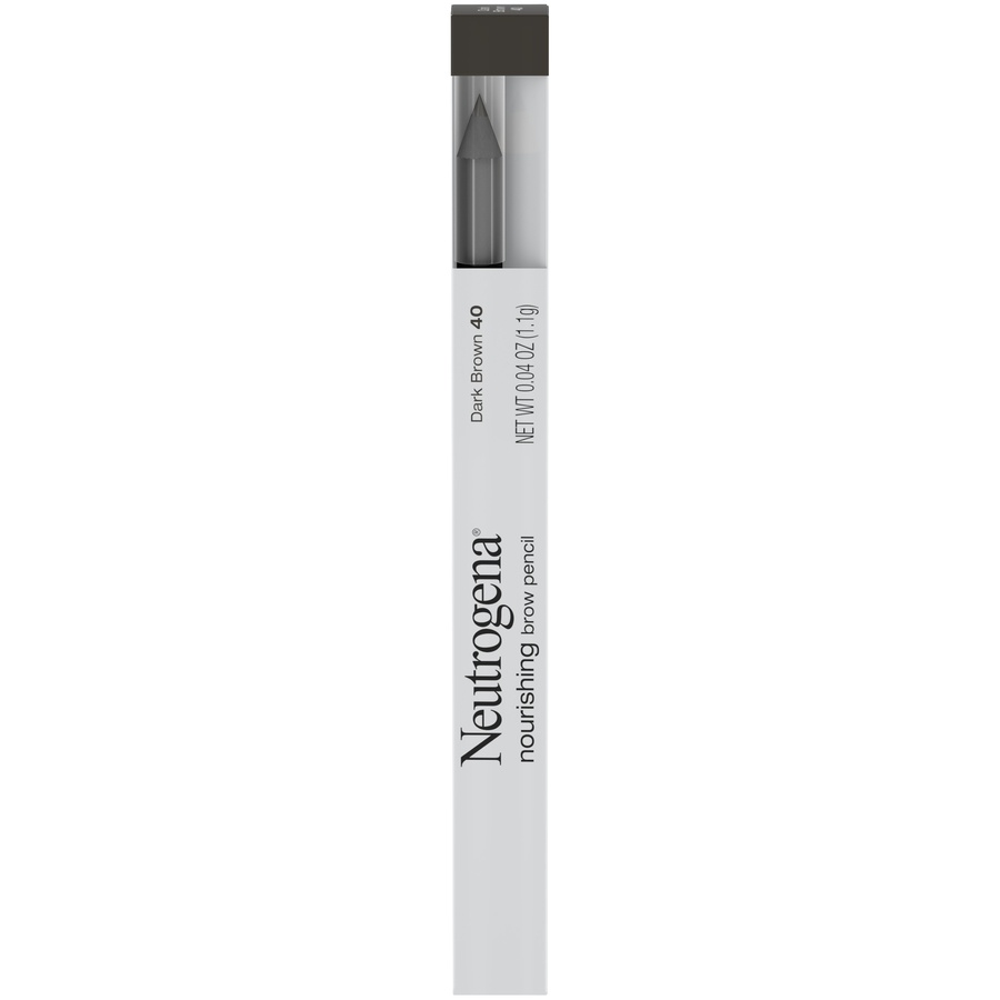 slide 1 of 6, Neutrogena Nourishing Eyebrow Pencil and Brush Dark Brown, 1 ct