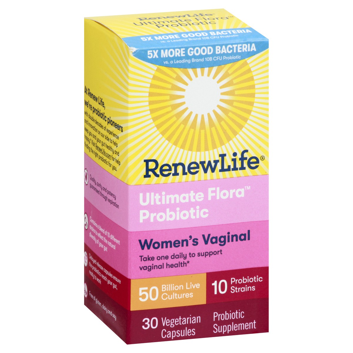 slide 6 of 13, Renew Life Ultimate Flora Vegetarian Capsules Women's Vaginal Probiotic 30 ea, 30 ct