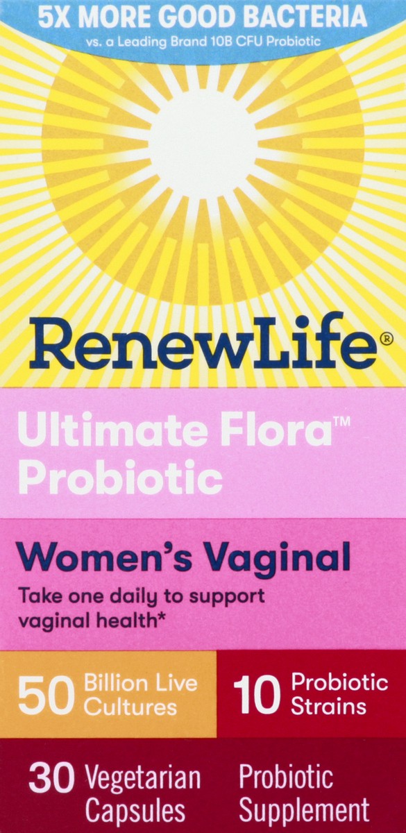 slide 2 of 13, Renew Life Ultimate Flora Vegetarian Capsules Women's Vaginal Probiotic 30 ea, 30 ct