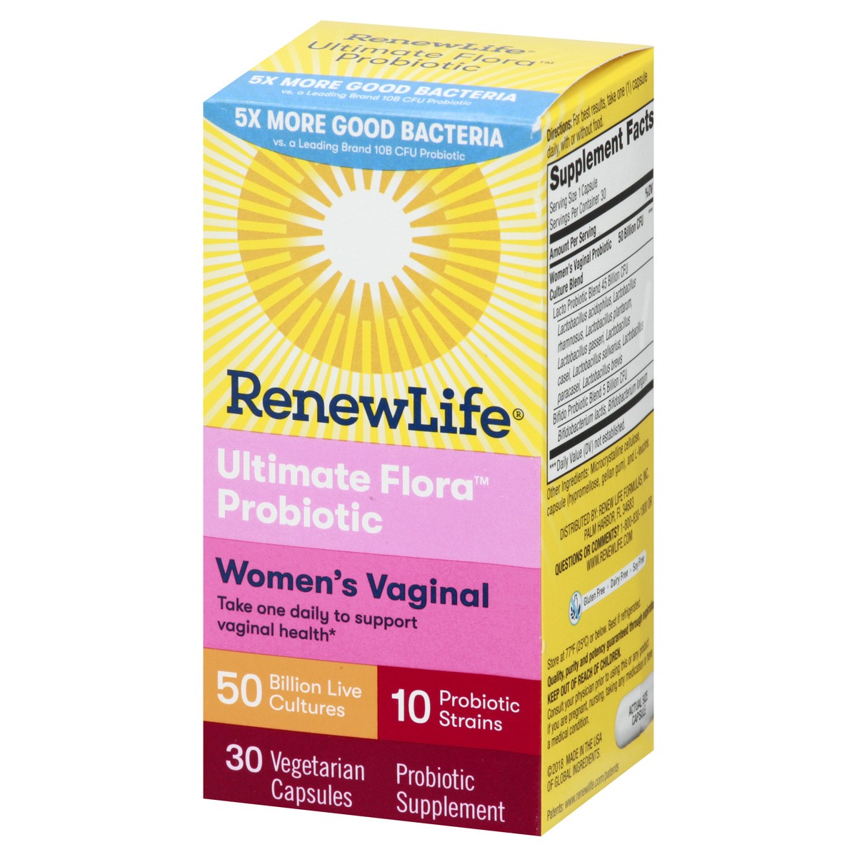 slide 8 of 13, Renew Life Ultimate Flora Vegetarian Capsules Women's Vaginal Probiotic 30 ea, 30 ct