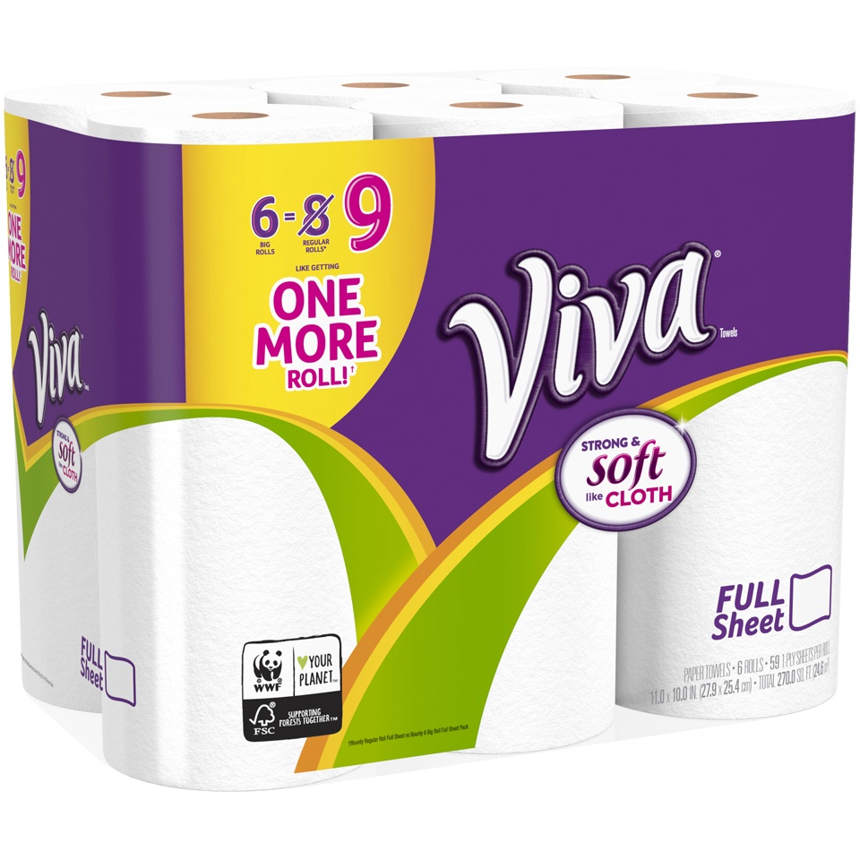 Viva paper towels full sheet hot sale