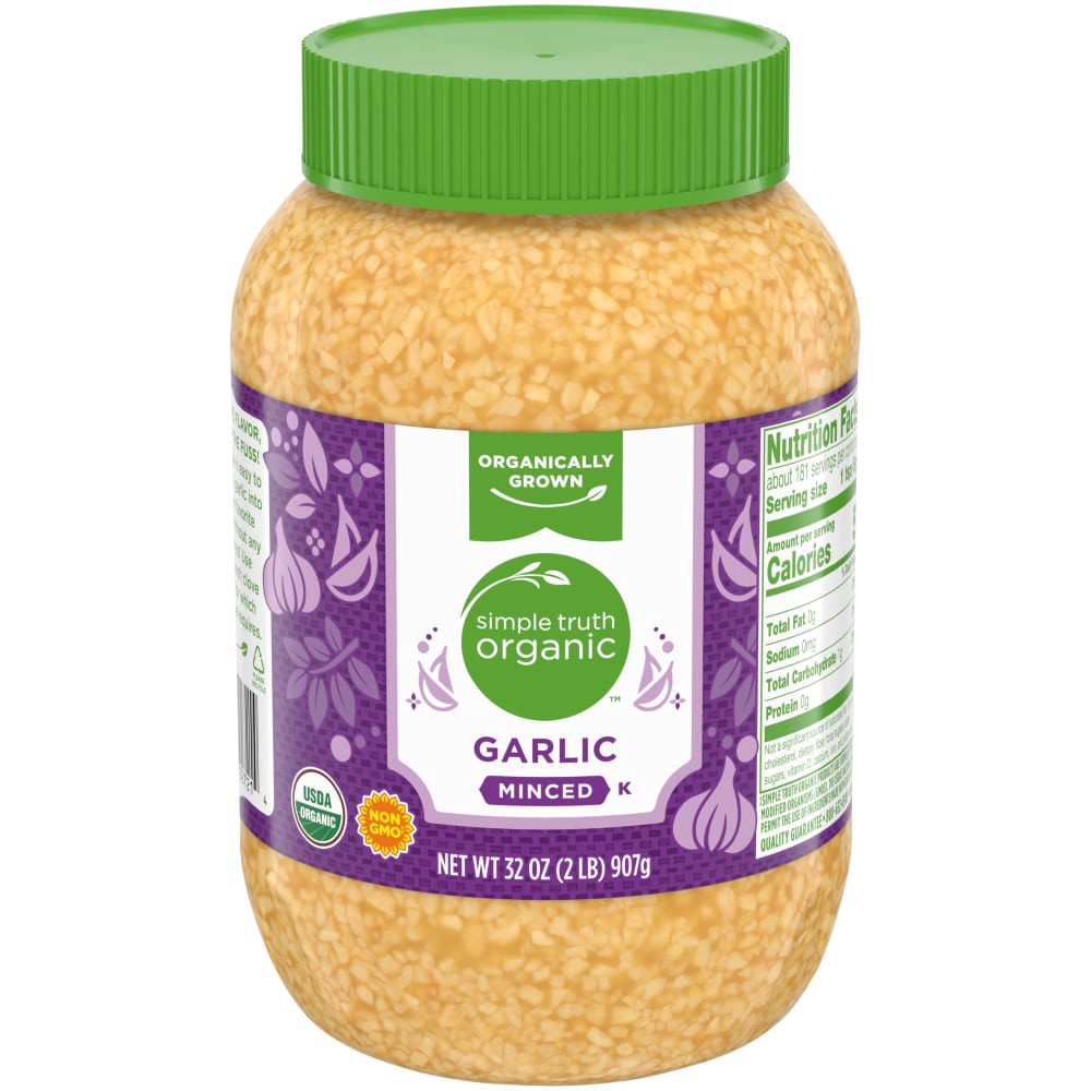 slide 2 of 3, Simple Truth Organic Minced Garlic, 32 oz