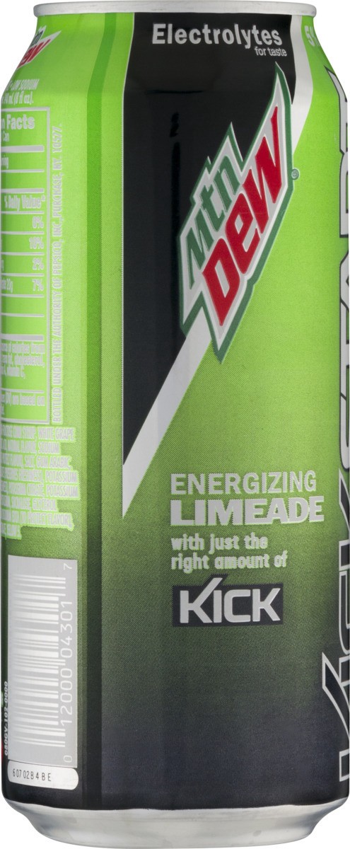 slide 3 of 7, Mountain Dew Kickstart Sparkling Juice Beverage Energizing Limeade 16 Fl Oz, 16 oz