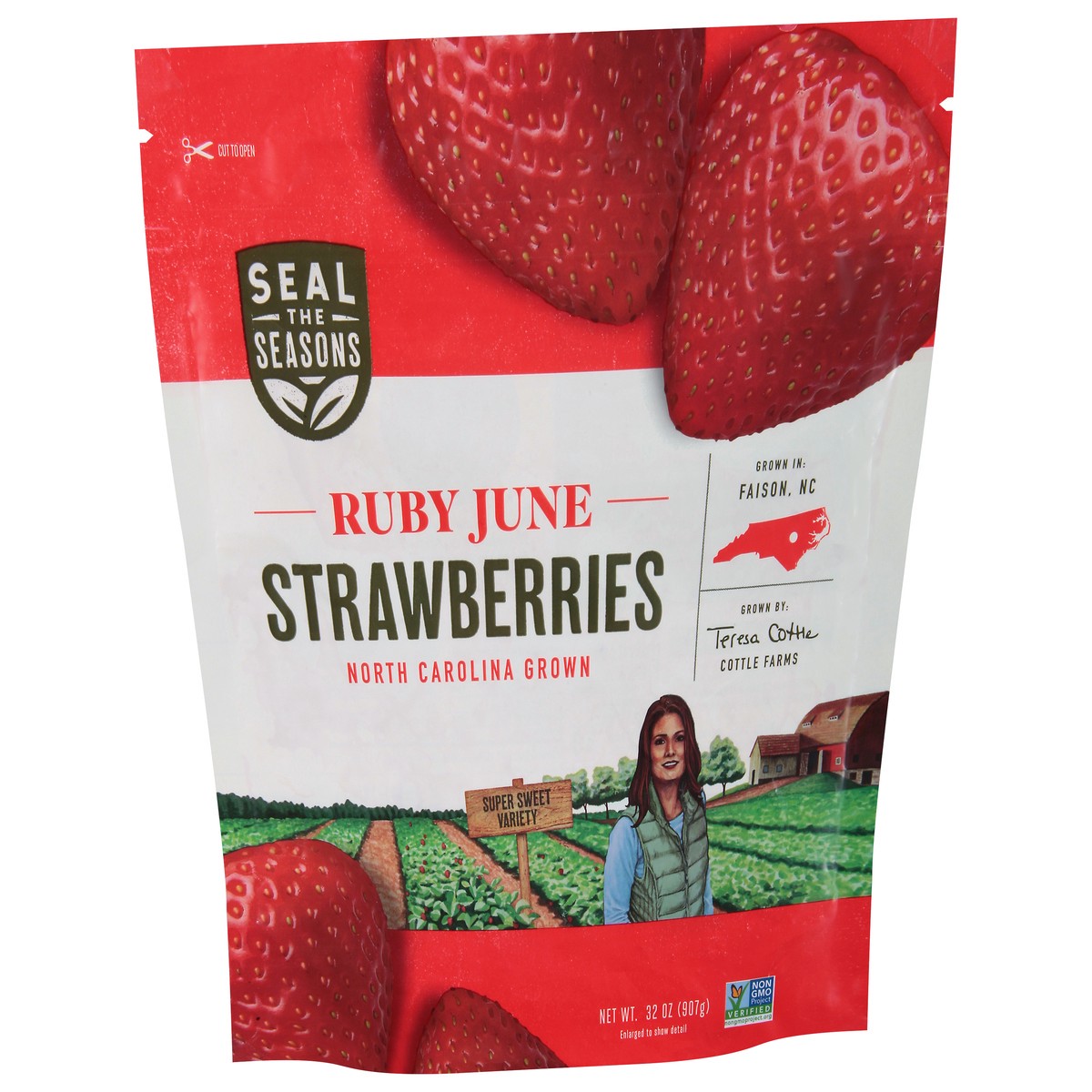 slide 2 of 11, Seal the Seasons Local North Carolina Frozen Strawberries, 32 oz