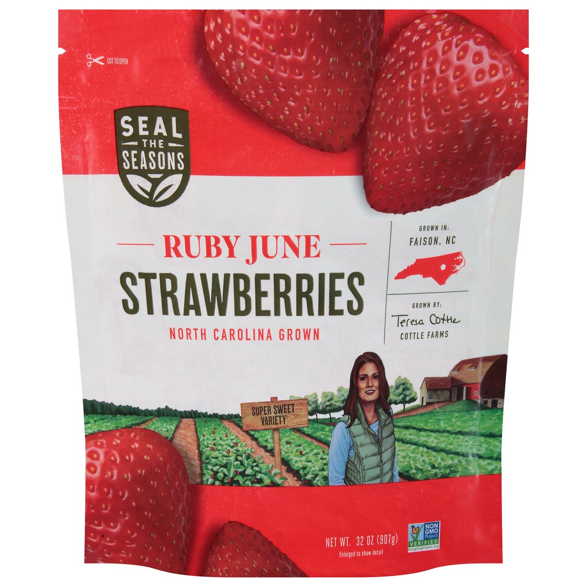 slide 8 of 11, Seal the Seasons Local North Carolina Frozen Strawberries, 32 oz