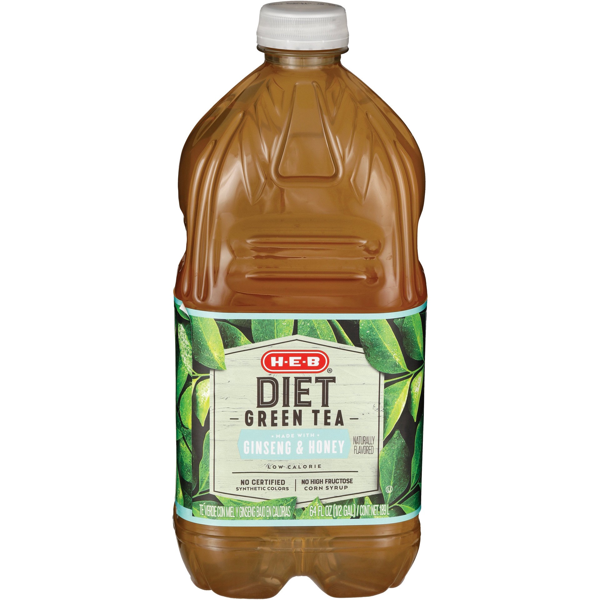 slide 1 of 1, H-E-B Diet Green Tea With Ginseng - 64 oz, 64 oz