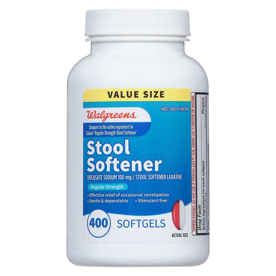 slide 5 of 5, Walgreens Stool Softener Softgels, 400 ct