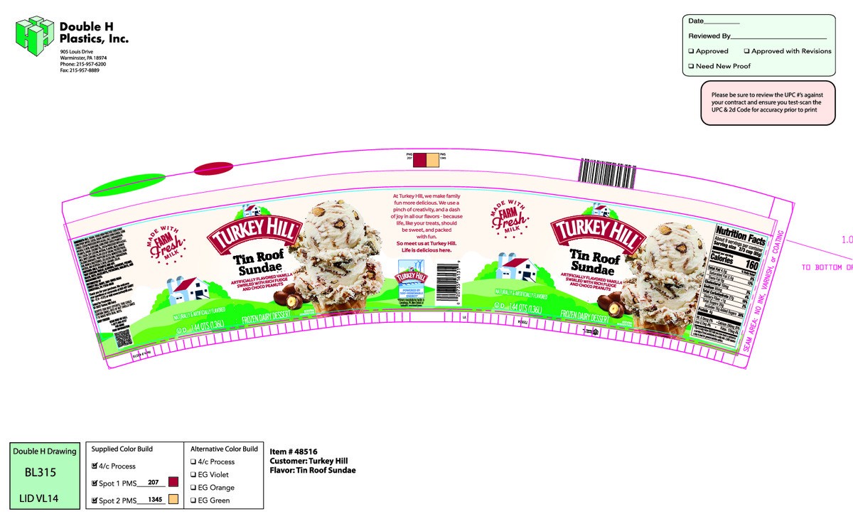 slide 3 of 8, Turkey Hill Tin Roof Sundae, 1.44 qt
