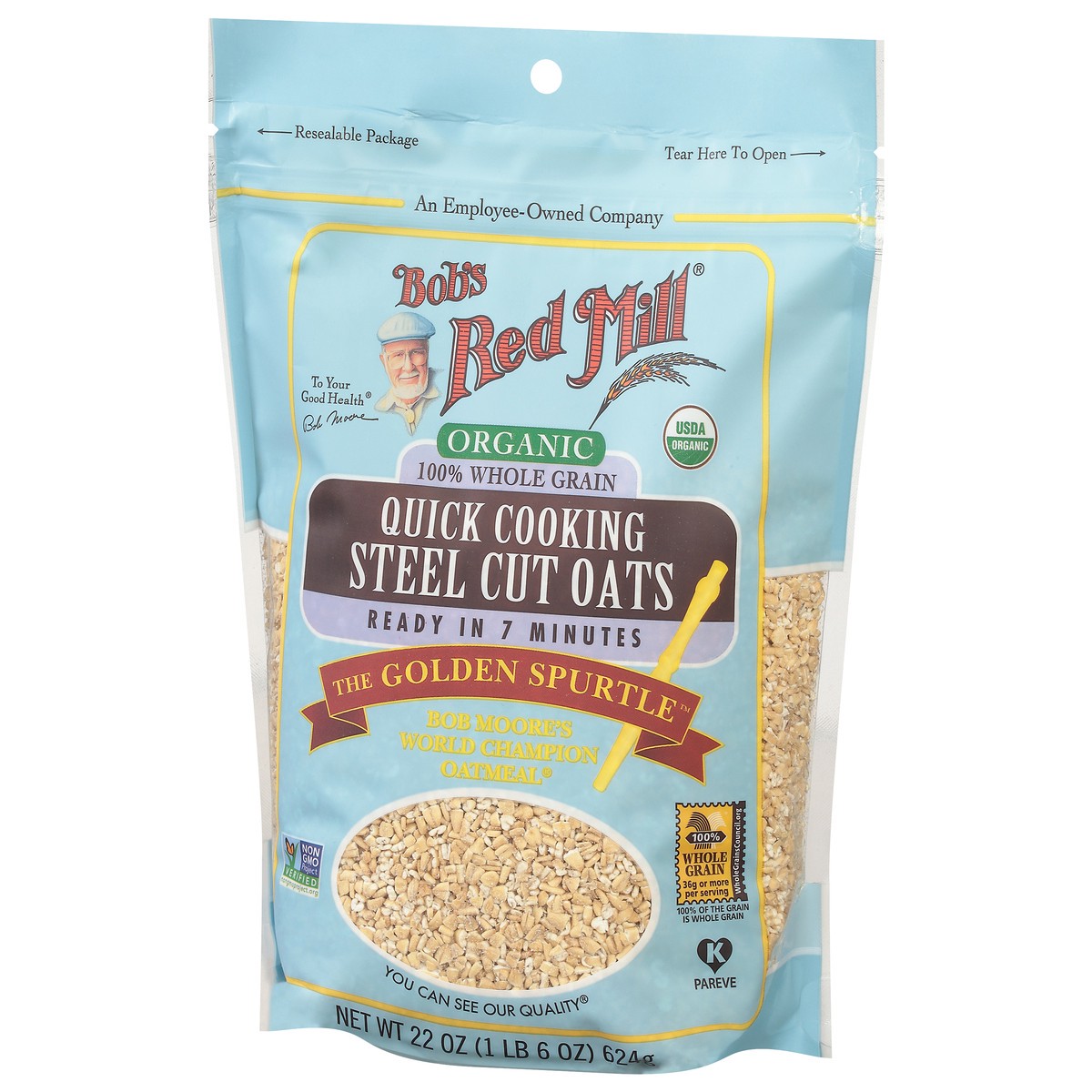 slide 3 of 9, Bob's Red Mill Bobs Red Mill Steel Cut Oats Organic Quick Cooking - 22 Oz, 22 oz