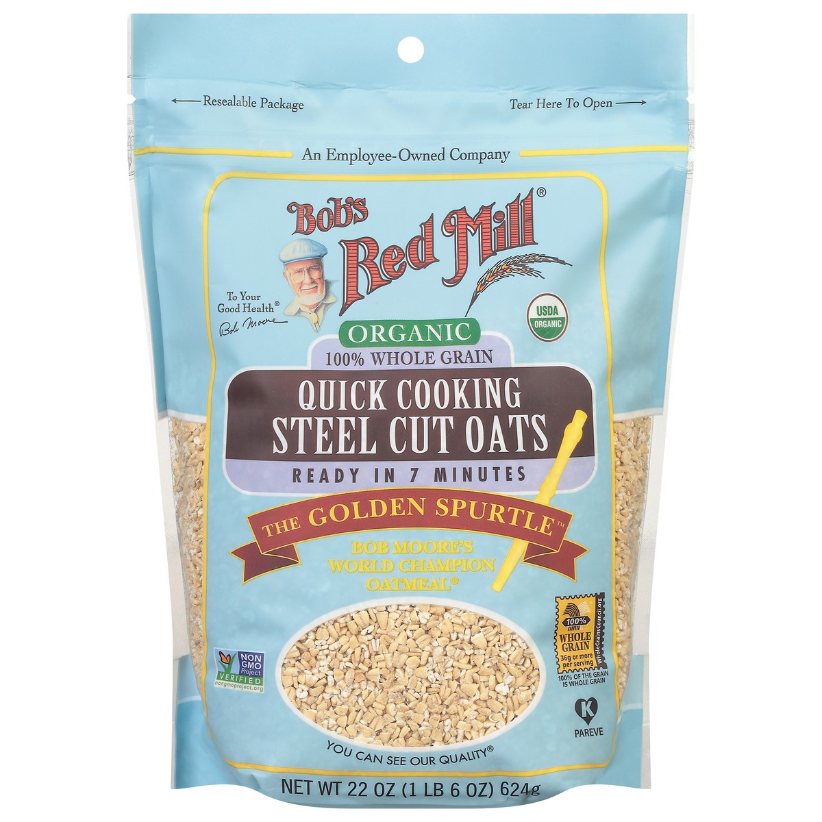 slide 1 of 9, Bob's Red Mill Bobs Red Mill Steel Cut Oats Organic Quick Cooking - 22 Oz, 22 oz